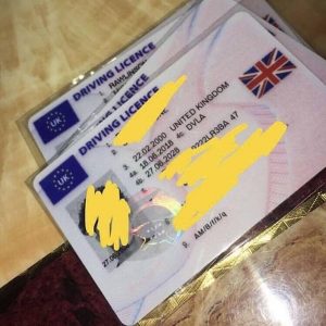 fake UK driving license